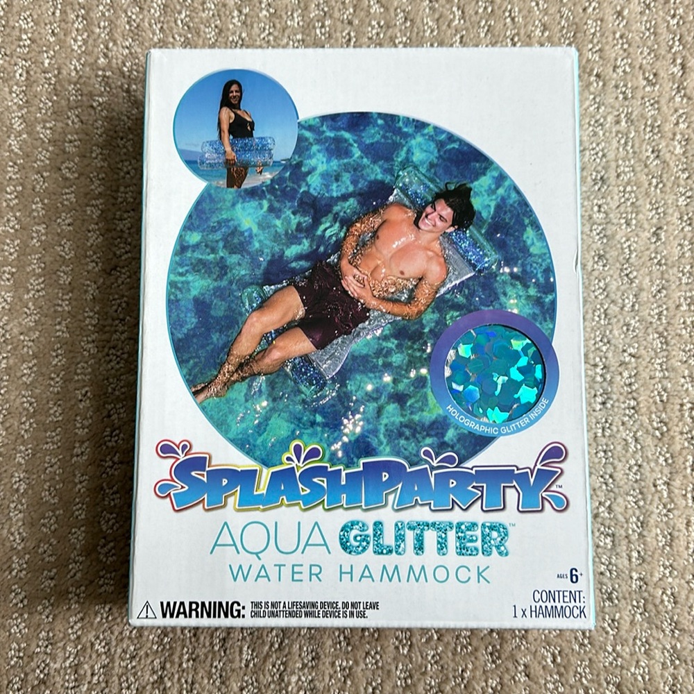 Aqua Glitter Pool Hammock